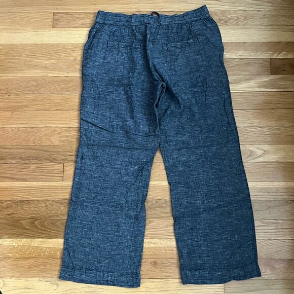George Linen Blend Cropped Drawstring Pants - Size 12 (UK) - Picture 5 of 8
